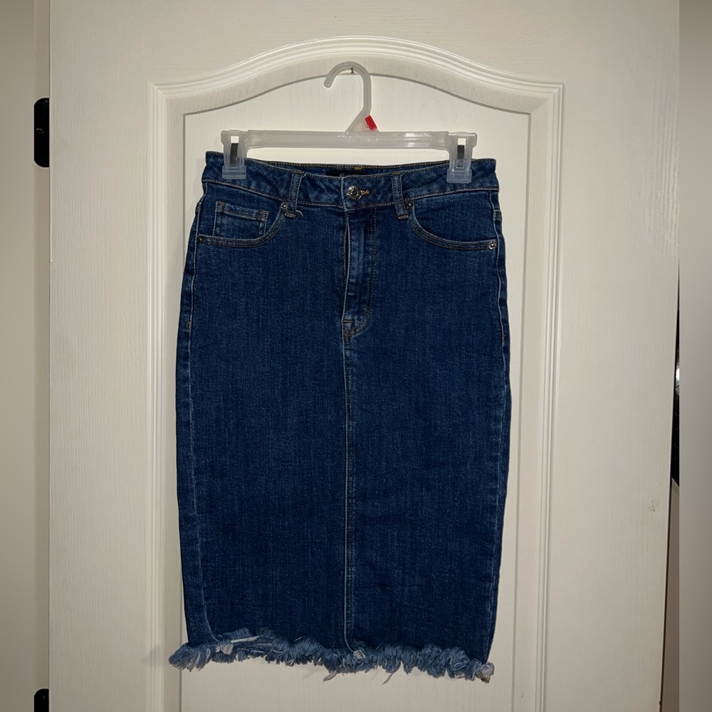 Denim Pencil Skirt